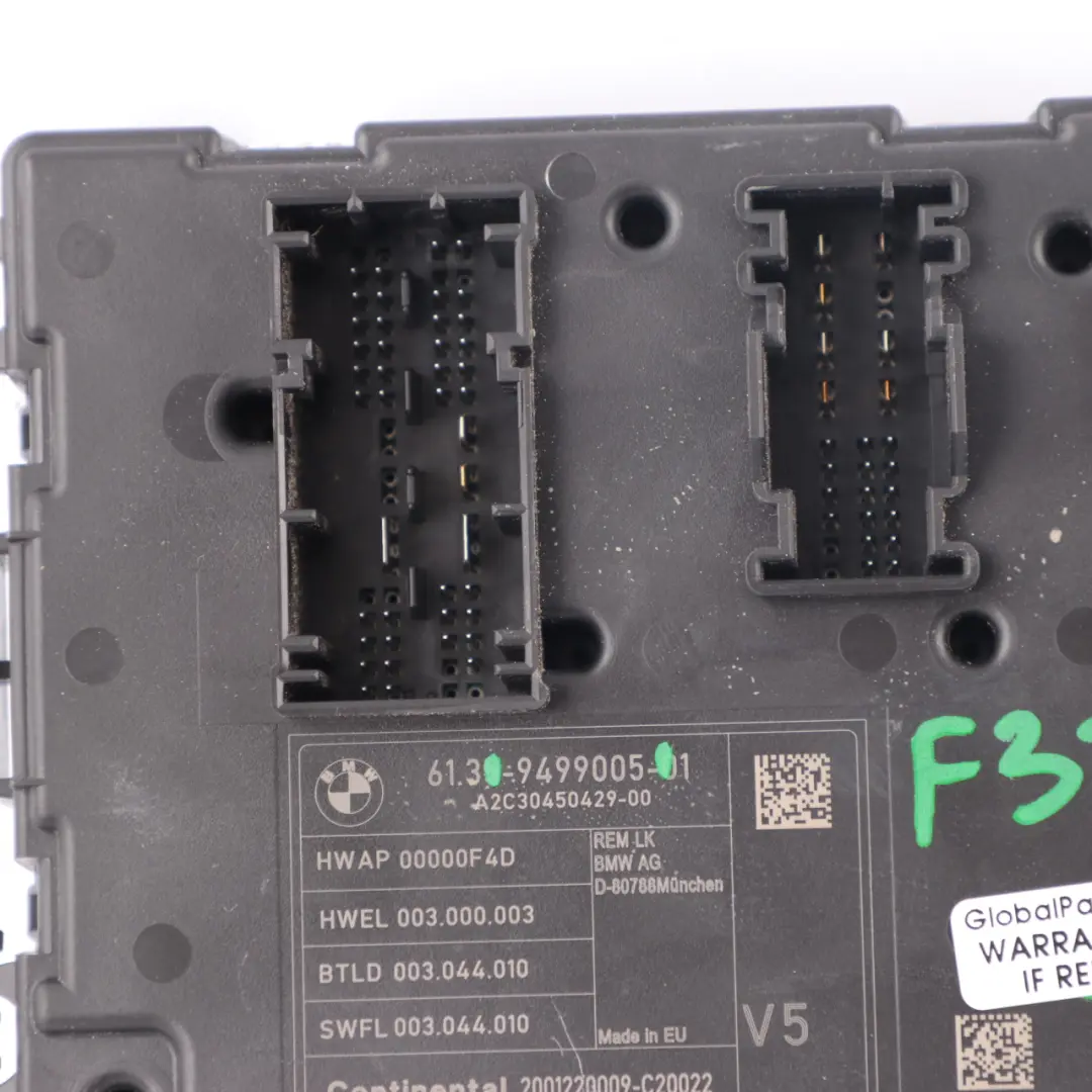 REM Moduł Sterownik Komfortu BCM REM V5 do BMW F32 o numerze 9499005 BMW F32 REM Moduł Sterownik Komfortu BCM REM V5 - SKU 9499005 - Numer Części 9499005