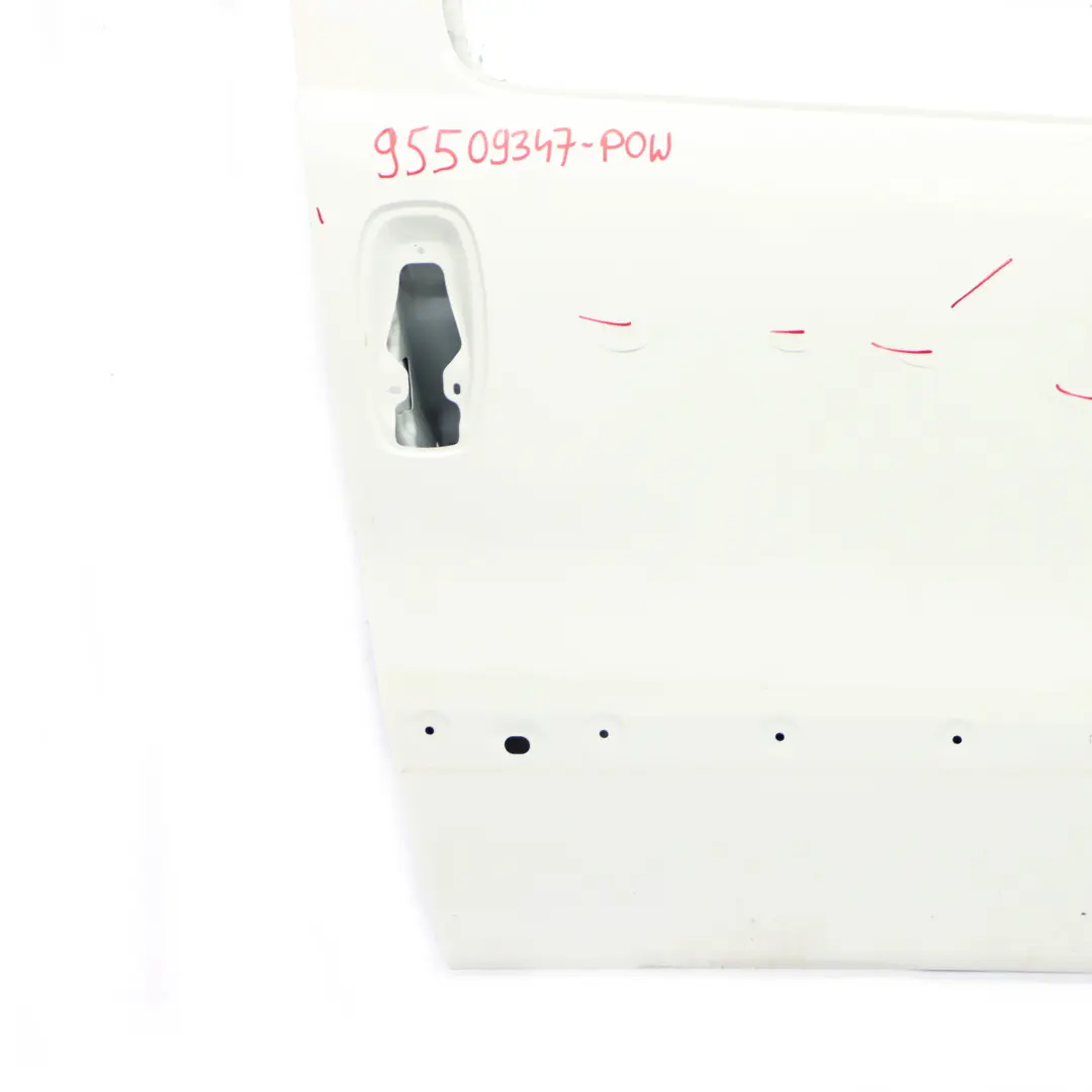 Door Front Right O/S Door Cover Shell Polar White - 452 to Vauxhall Opel Combo D with Part number 95509347 Vauxhall Opel Combo D Door Front Right O/S Door Cover Shell Polar White - 452 - SKU 95509347-POW - Part number 95509347