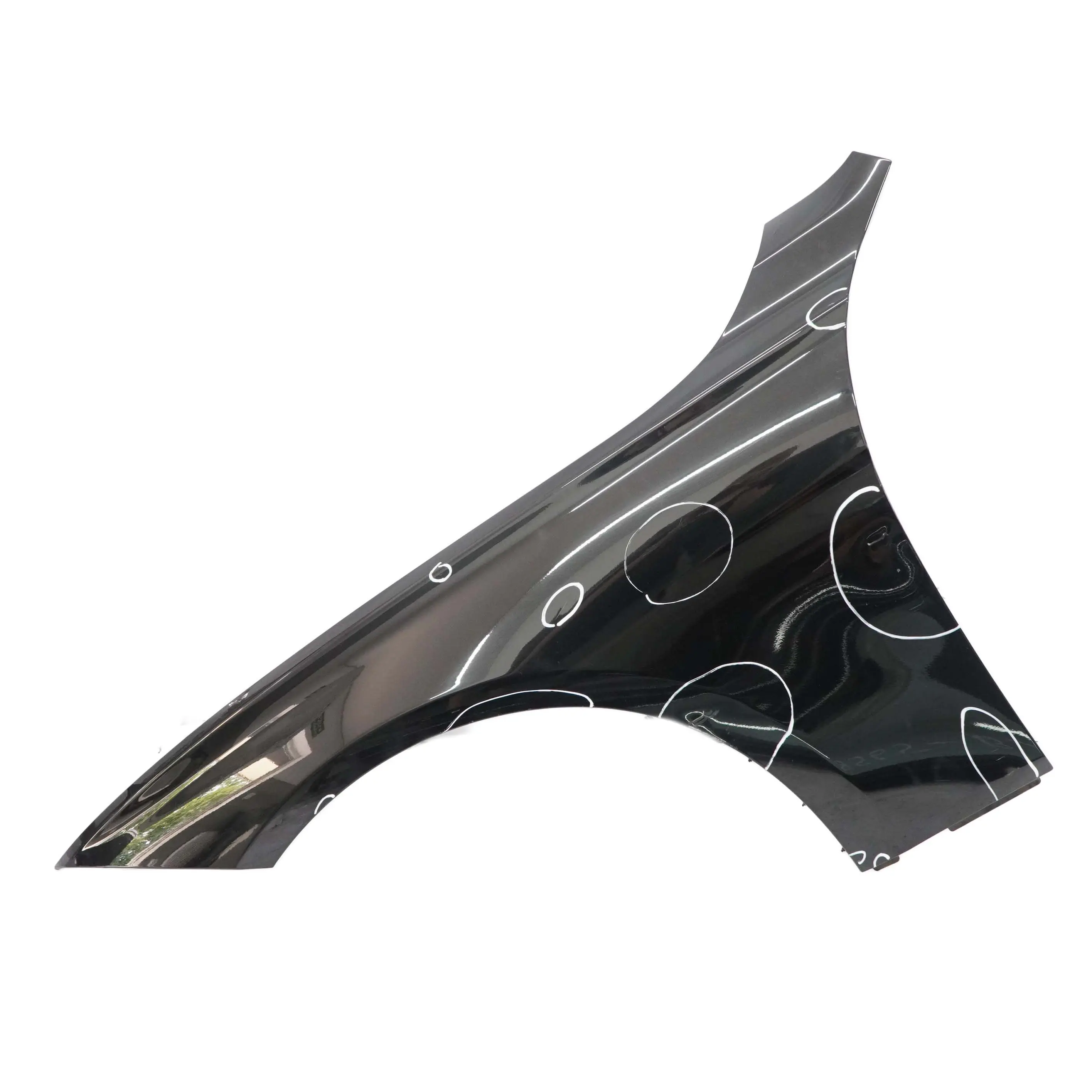 BMW F30 F31 Guardabarros lateral izquierdo Negro Zafiro Metalico - 475