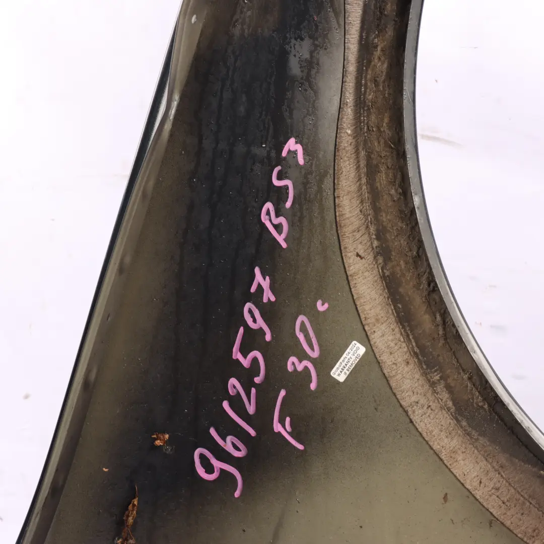 BMW F30 Side Wing Panel Fender F31 Front Left N/S Black Sapphire Metallic - 475 - SKU 9621597-BS3 - Part number 9621597