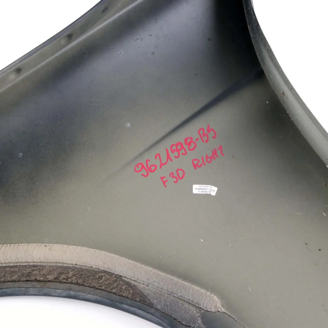 BMW F30 F31 Side Panel Wing Fender Front Right O/S Black Sapphire Metallic 475 - SKU 9621598-BS - Part number 9621598