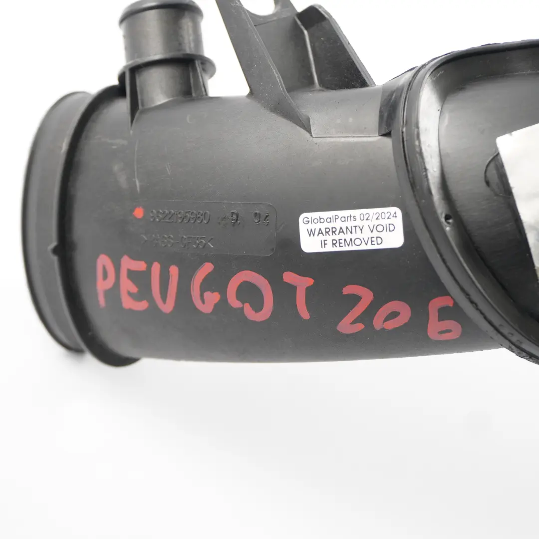 Peugeot 206 2.0 HDi Diesel Tuyau d'admission d'air refroidisseur - SKU 9622195980 - Numéro de pièce 9622195980