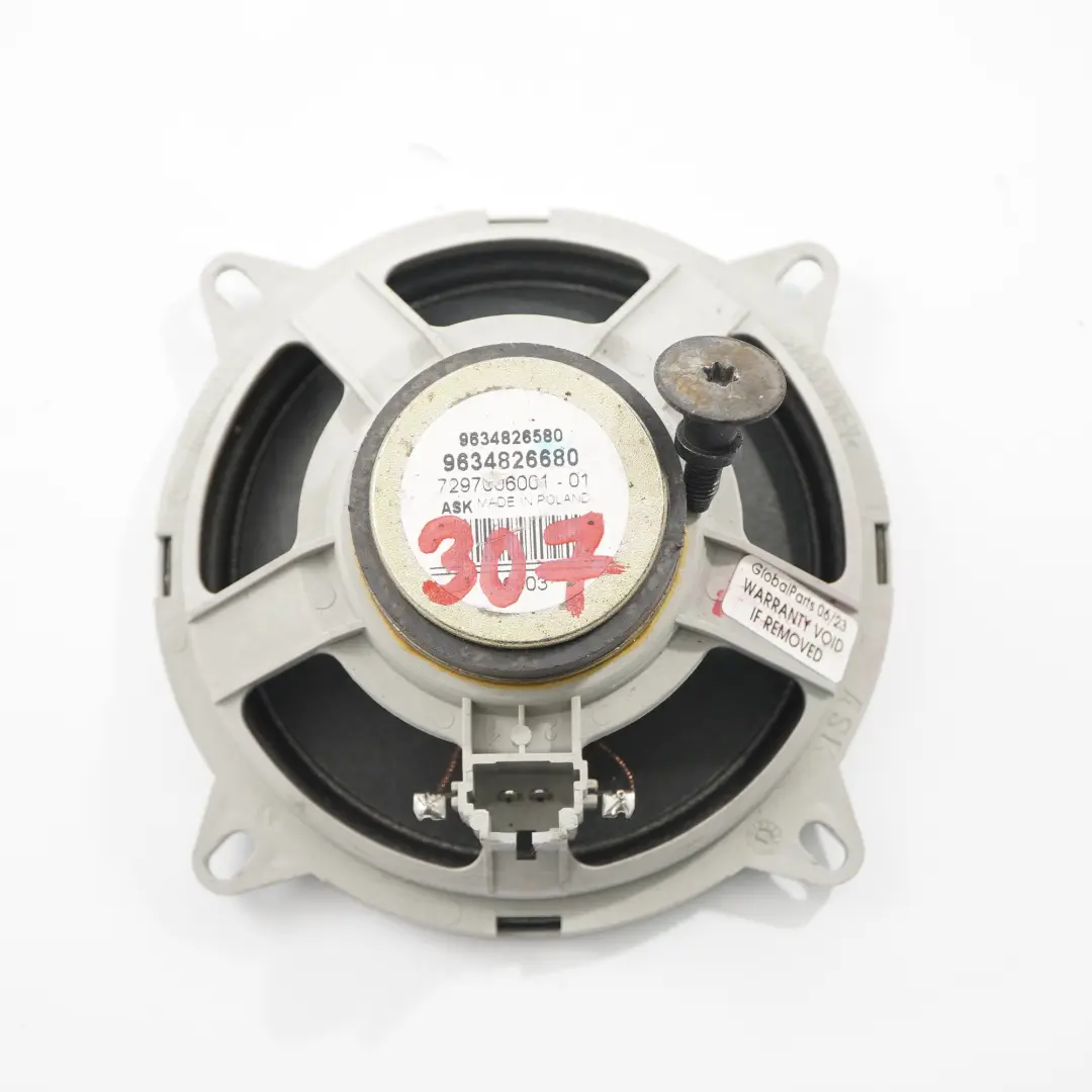 Peugeot 307 Haut-parleur Arrière Carte de Porte Gauche Droite - SKU 9634826680 - Numéro de pièce 9634826680