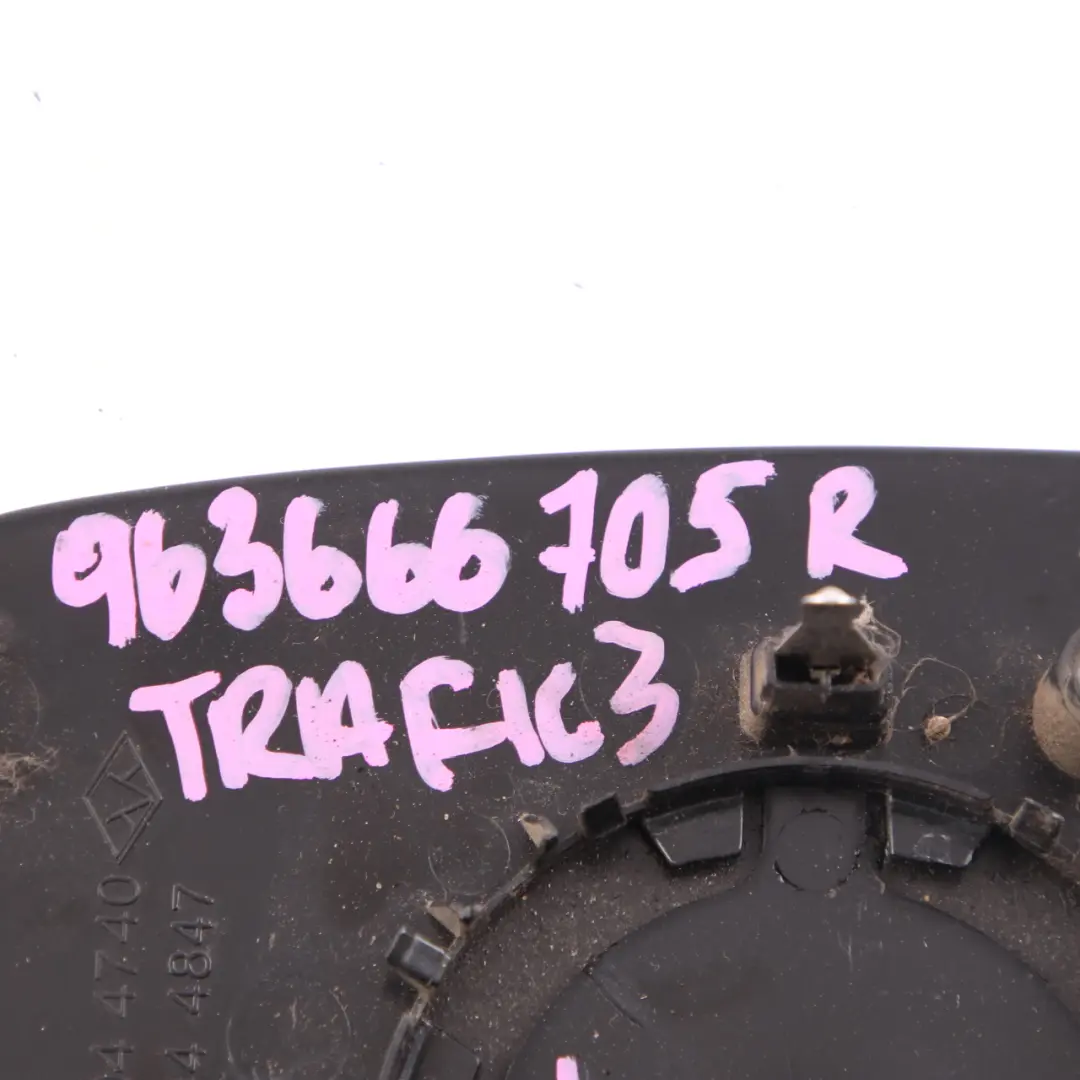 Wing Mirror Glass Vauxhall Vivaro B Trafic 3 Door Left N/S Heated to with Part number 963666705R Wing Mirror Glass Vauxhall Vivaro B Trafic 3 Door Left N/S Heated - SKU 963666705R - Part number 963666705R