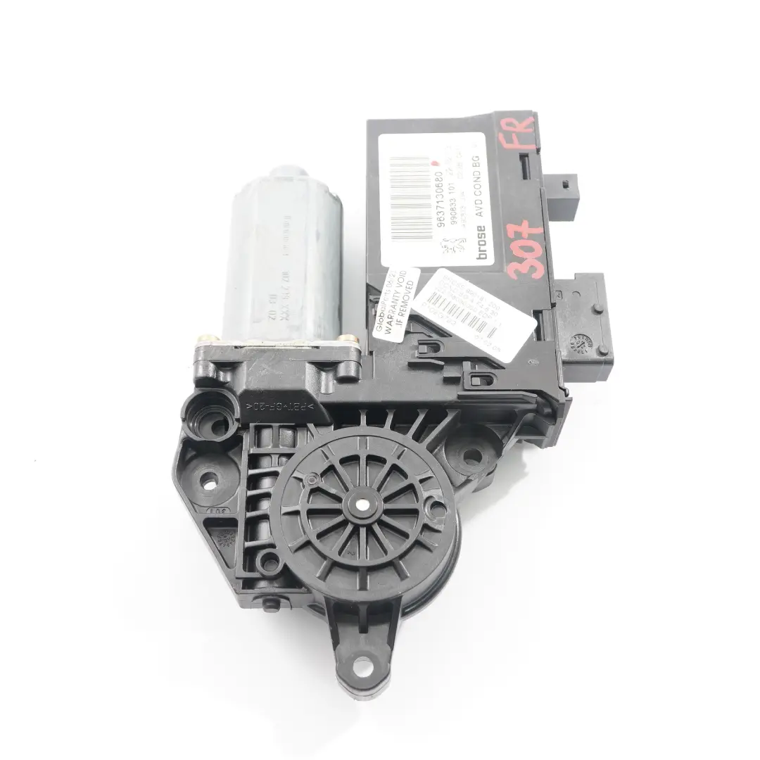 Window Lifter Motor Front Door Right O/S Electric Drive to Peugeot 307 with Part number 9637130680 Peugeot 307 Window Lifter Motor Front Door Right O/S Electric Drive - SKU 9637130680 - Part number 9637130680