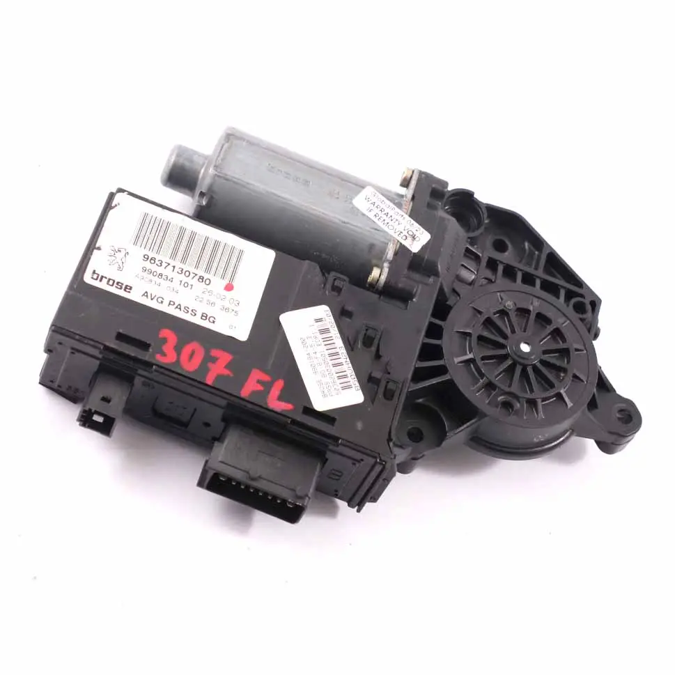 Fensterheber Motor Tür vorne links Antriebseinheit für Peugeot 307 mit Teilenummer 9637130780 Peugeot 307 Fensterheber Motor Tür vorne links Antriebseinheit - SKU 9637130780 - Teilenummer 9637130780