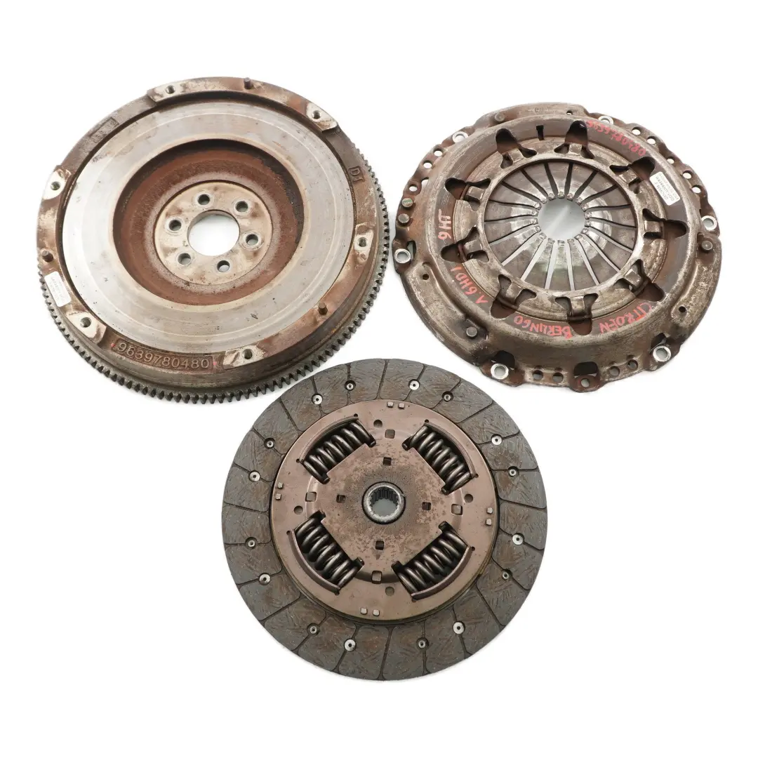 Citroen Berlingo B9 1.6 HDI Kit d'embrayage à volant d'inertie unique pour à propos du numéro de pièce 9639780480 Citroen Berlingo B9 1.6 HDI Kit d'embrayage à volant d'inertie unique - SKU 9639780480 - Numéro de pièce 9639780480