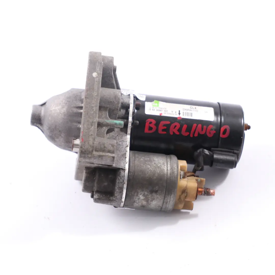 arranque Citroen Berlingo Peugeot Partner Motor Diesel 1.6 HDI para Motor con número de pieza 9640825280 Motor arranque Citroen Berlingo Peugeot Partner Motor Diesel 1.6 HDI - SKU 9640825280 - Número de pieza 9640825280