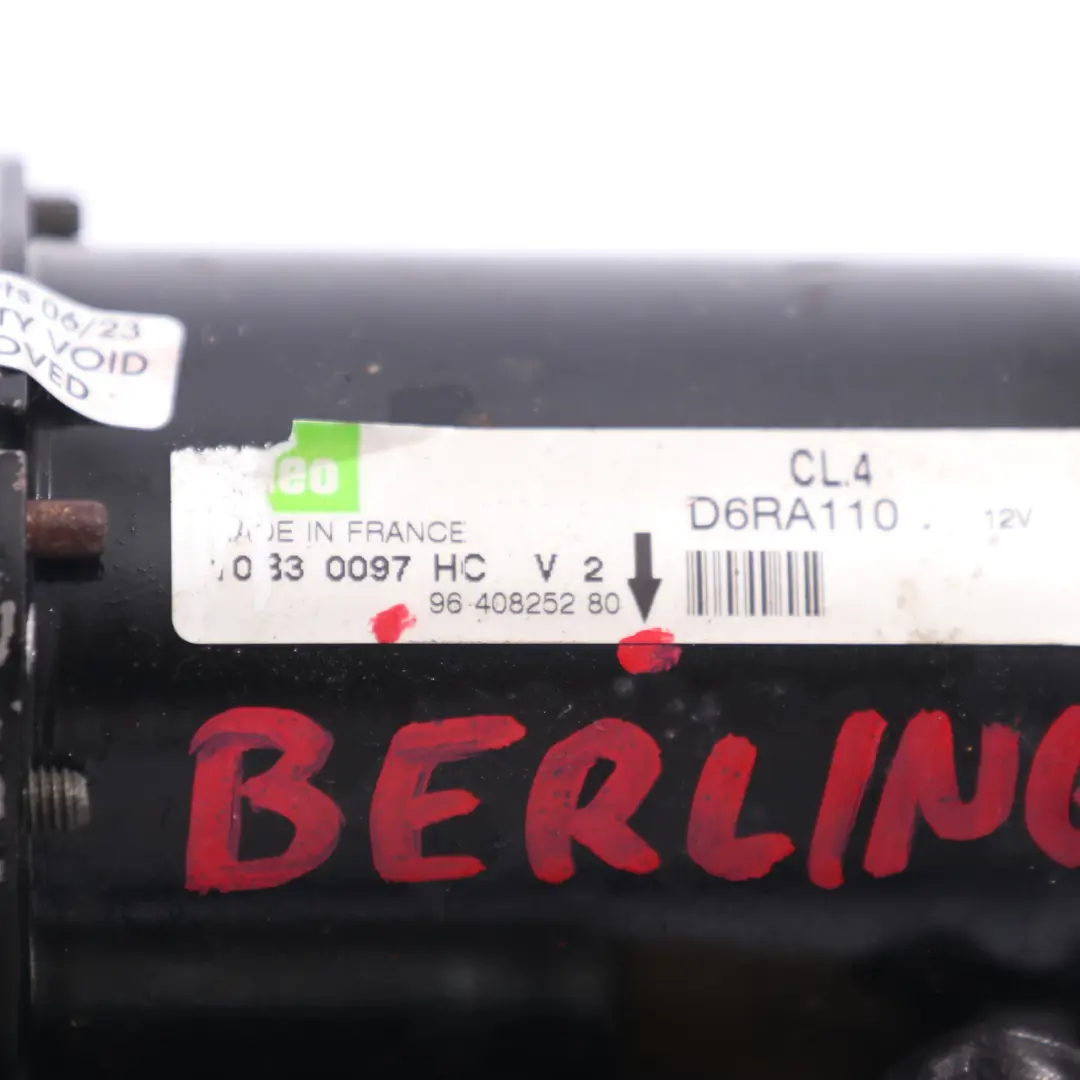  Motorino avviamento Citroen Berlingo Peugeot Partner Diesel 1.6 HDI - SKU 9640825280 - Numero di parte 9640825280