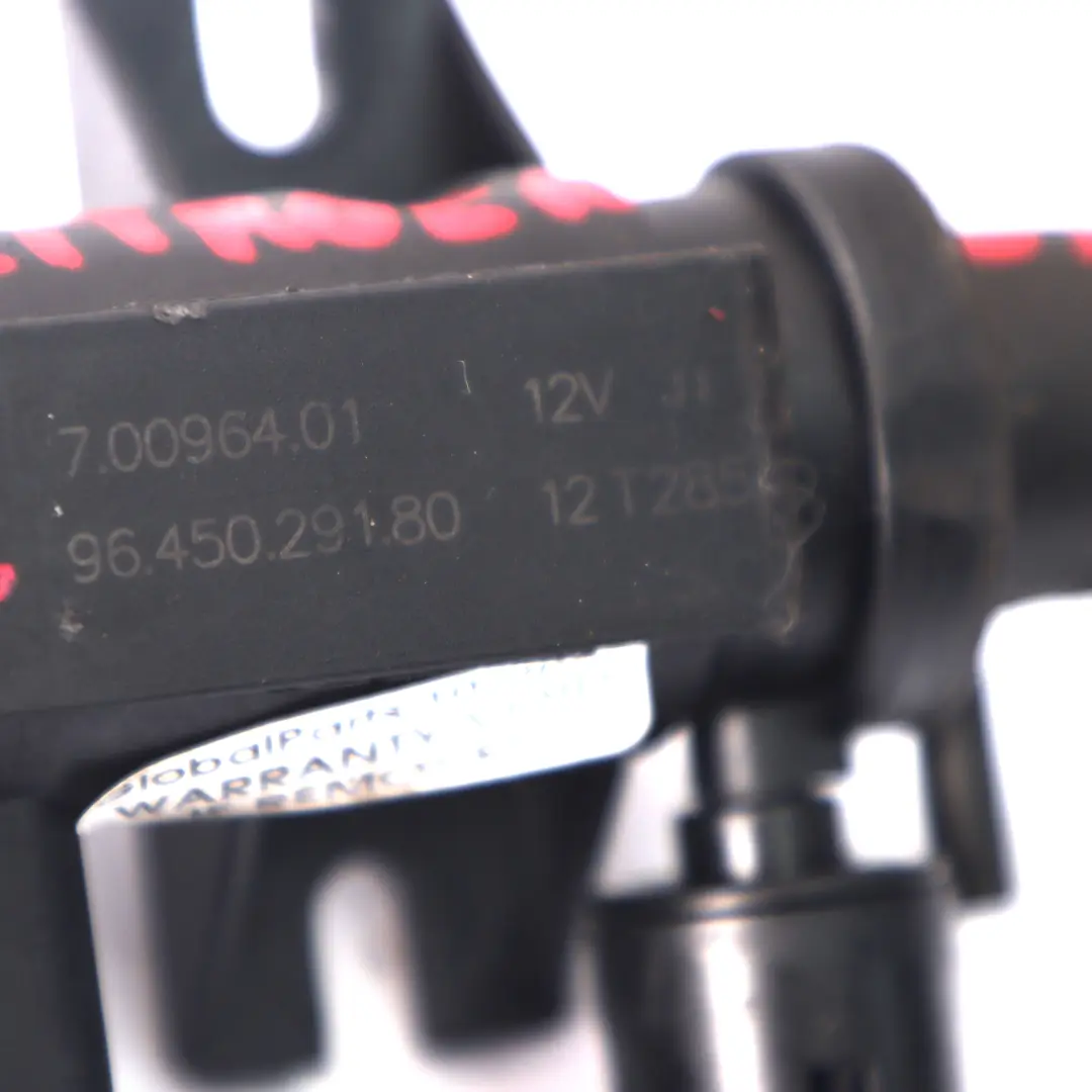 Citroen C3 Peugeot 206 307 Turbo Vacuum Pressure Converter Solenoid to with Part number 9645029180 Citroen C3 Peugeot 206 307 Turbo Vacuum Pressure Converter Solenoid - SKU 9645029180 - Part number 9645029180