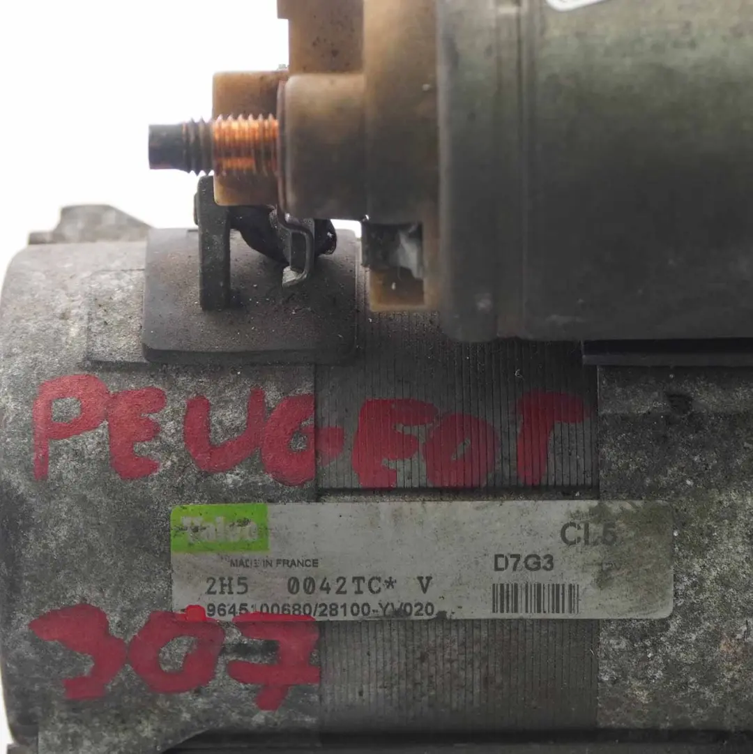 Peugeot 307 Citroen C4 C5 1.6 HDI Diesel Engine Starter Motor - SKU 9645100680 - Part number 9645100680