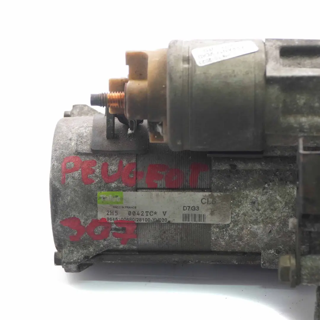 Citroen C4 C5 1.6 HDI Diesel Motore Starter Motor per Peugeot 307 con numero di parte 9645100680 Peugeot 307 Citroen C4 C5 1.6 HDI Diesel Motore Starter Motor - SKU 9645100680 - Numero di parte 9645100680