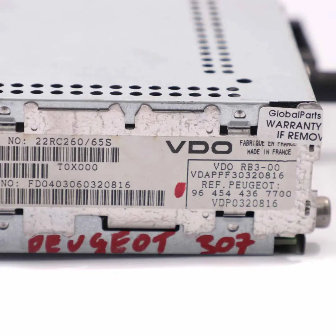 Kassettenspieler Citroen Berlingo Peugeot 206 Audio-Hauptgerät für mit Teilenummer 964544367700 Kassettenspieler Citroen Berlingo Peugeot 206 Audio-Hauptgerät - SKU 964544367700 - Teilenummer 964544367700