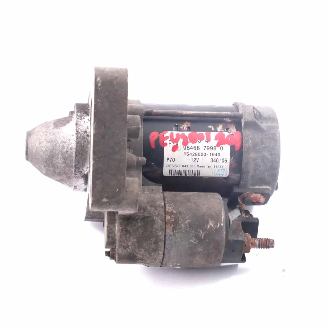 Starter Motor Engine Unit to Peugeot 207 1.6 HDI Diesel Engine with Part number 9646679980 Peugeot 207 1.6 HDI Diesel Engine Starter Motor Engine Unit - SKU 9646679980 - Part number 9646679980