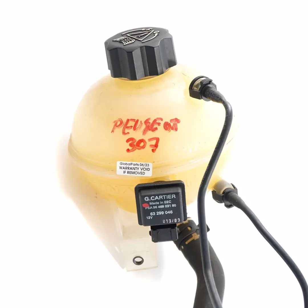 Depósito de Expansión de Líquido Refrigerante Botella para Peugeot 307 con número de pieza 9646903180 Peugeot 307 Depósito de Expansión de Líquido Refrigerante Botella - SKU 9646903180 - Número de pieza 9646903180