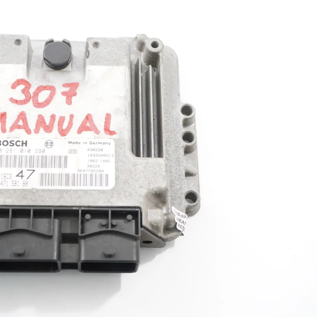 Peugeot 307 1.4 HDI Diesel DV4-TD Motor steuergerät ECU Handbuch - SKU 9647158180 - Teilenummer 9647158180