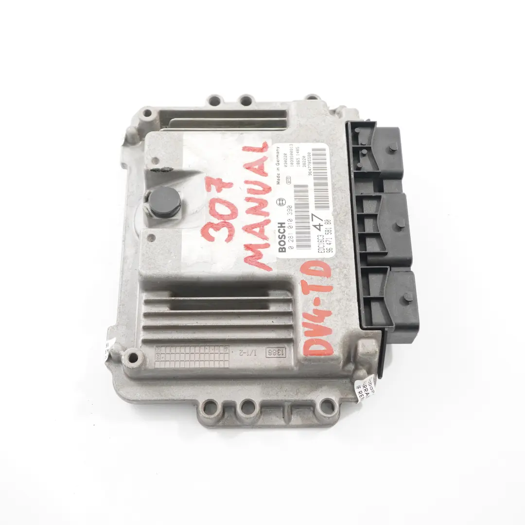 DV4-TD Unidad Control Motor ECU Manual para Peugeot 307 1.4 HDI Diesel con número de pieza 9647158180 Peugeot 307 1.4 HDI Diesel DV4-TD Unidad Control Motor ECU Manual - SKU 9647158180 - Número de pieza 9647158180