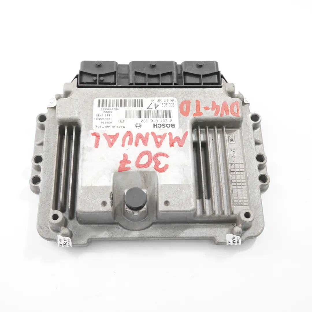 Peugeot 307 1.4 HDI Komputer Silnika - SKU 9647158180 - Numer Części 9647158180