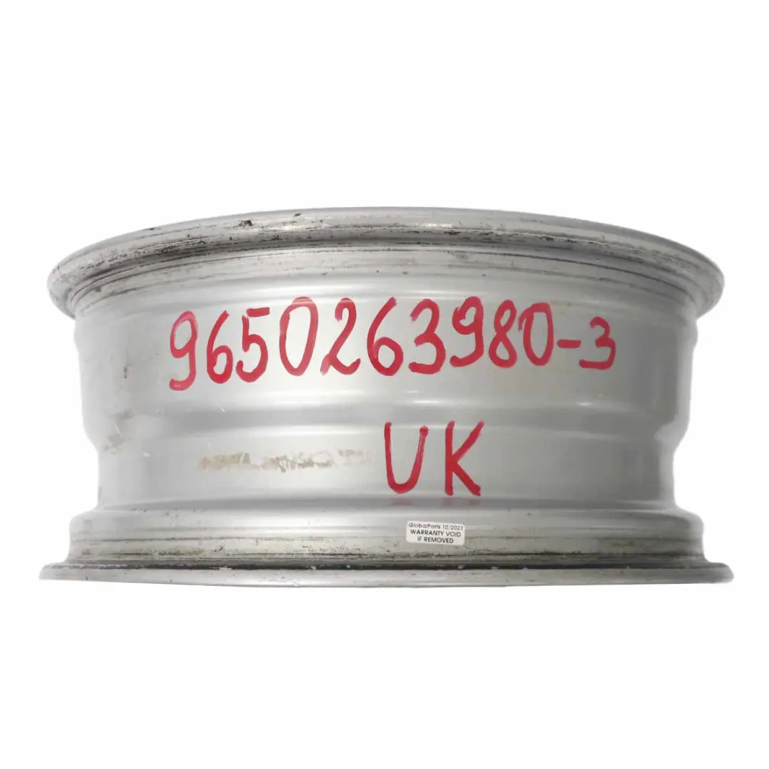 Citroen C3 C4 Silver Alloy Wheel Rim 16" ET:26 6,5J to with Part number 9650263980 Citroen C3 C4 Silver Alloy Wheel Rim 16" ET:26 6,5J - SKU 9650263980-3 - Part number 9650263980