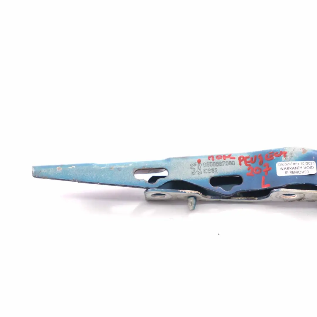Hood Bonnet Hinge Front Left N/S Montebello Blue - KPL to Peugeot 207 with Part number 9650867080 Peugeot 207 Hood Bonnet Hinge Front Left N/S Montebello Blue - KPL - SKU 9650867080-MON - Part number 9650867080