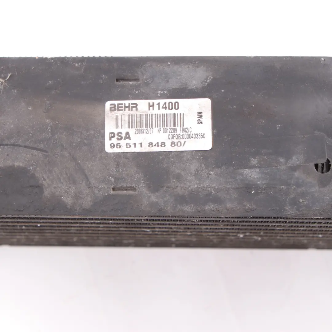 Peugeot 207 1.6 HDI Intercooler Charge Air Cooler Radiator Intake - SKU 9651184880 - Part number 9651184880
