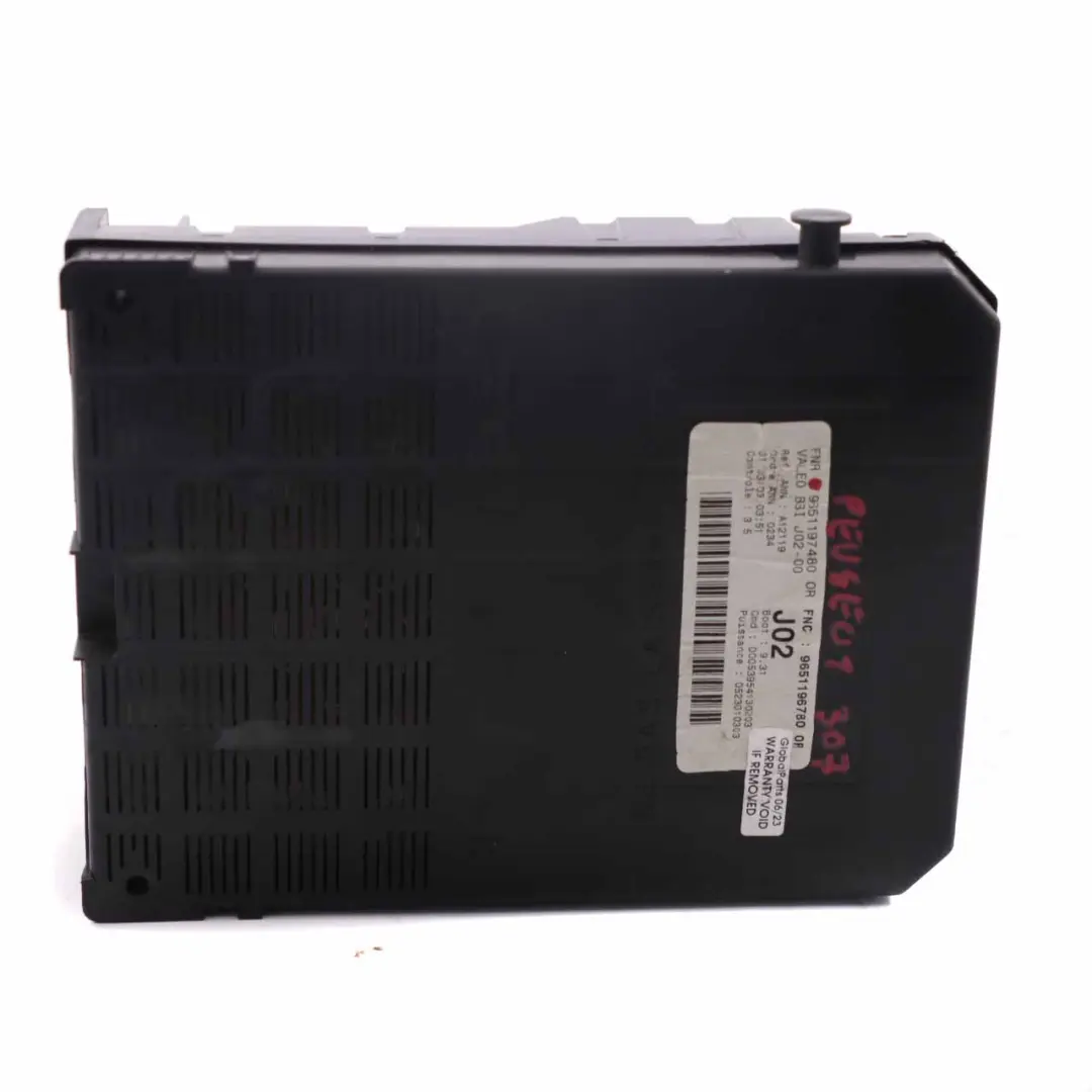 Body Control Comfort Unit Module BSI Fuse Box to Peugeot 307 with Part number 9651197480 Peugeot 307 Body Control Comfort Unit Module BSI Fuse Box - SKU 9651197480 - Part number 9651197480