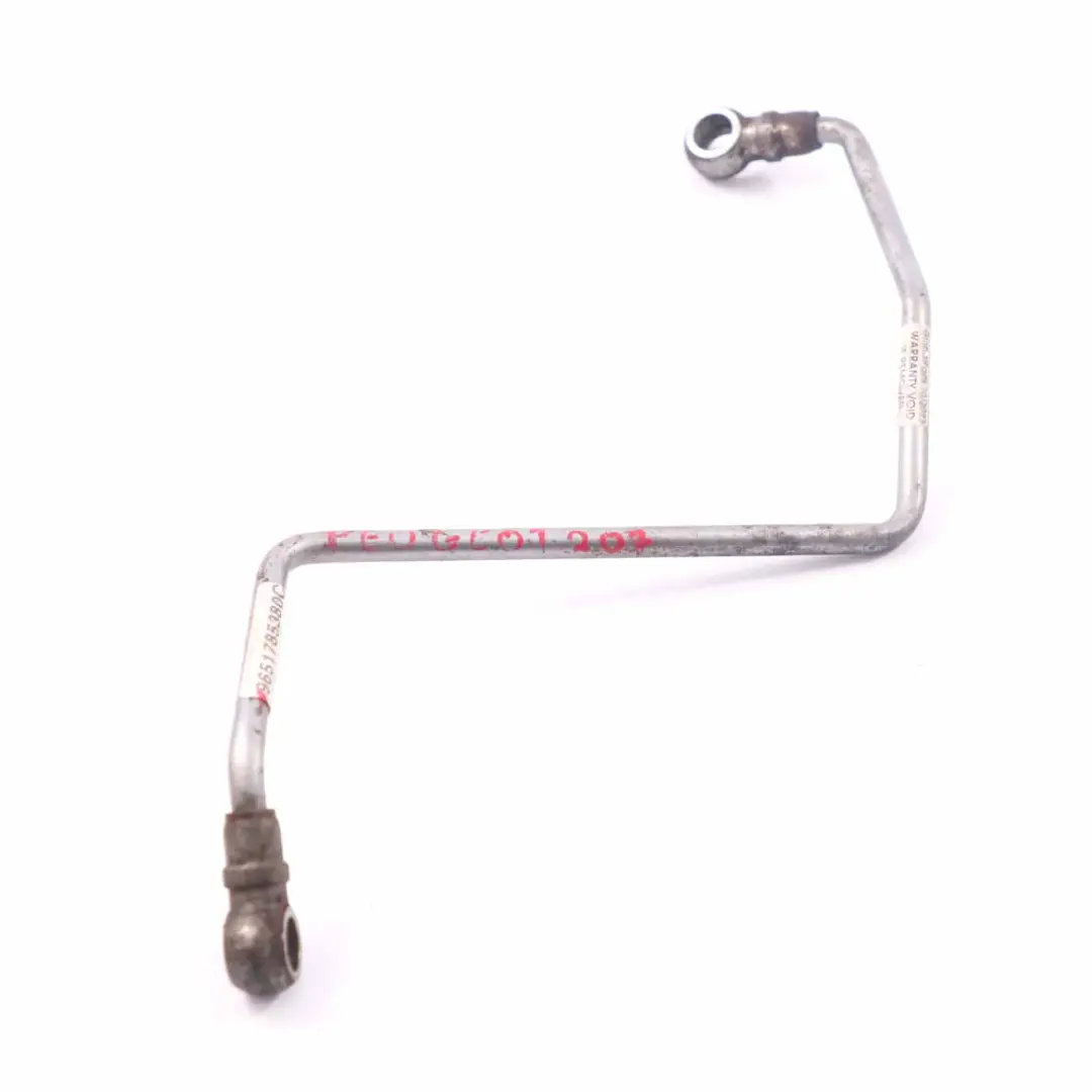 Tubo de aceite Turbocompresor Manguera turbo 1.6 HDI para Peugeot 207 con número de pieza 9651785380C Peugeot 207 Tubo de aceite Turbocompresor Manguera turbo 1.6 HDI - SKU 9651785380C - Número de pieza 9651785380C
