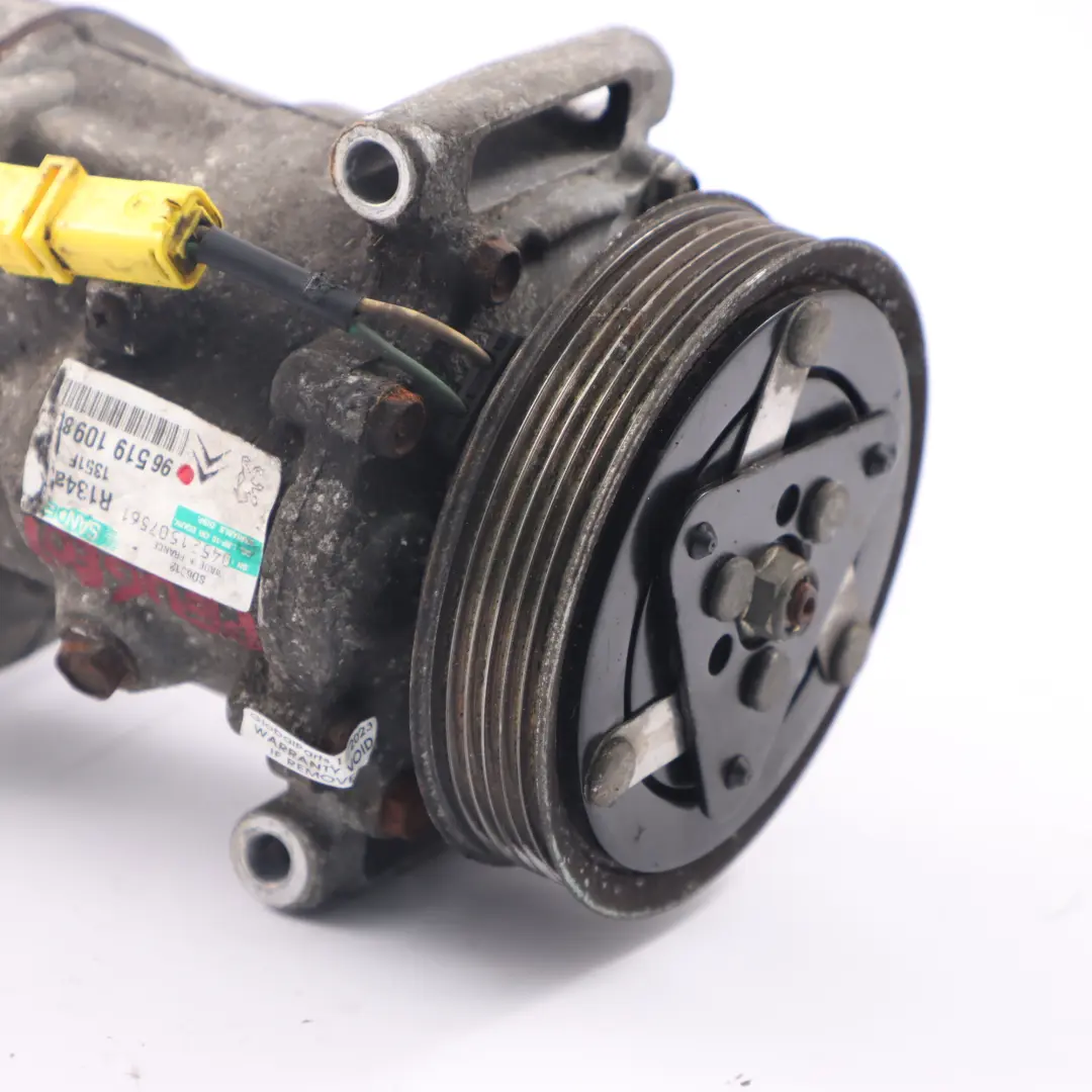 Peugeot 207 307 1.6 HDI Air Conditioning Compressor Air Con A/C Pump - SKU 9651910980 - Part number 9651910980