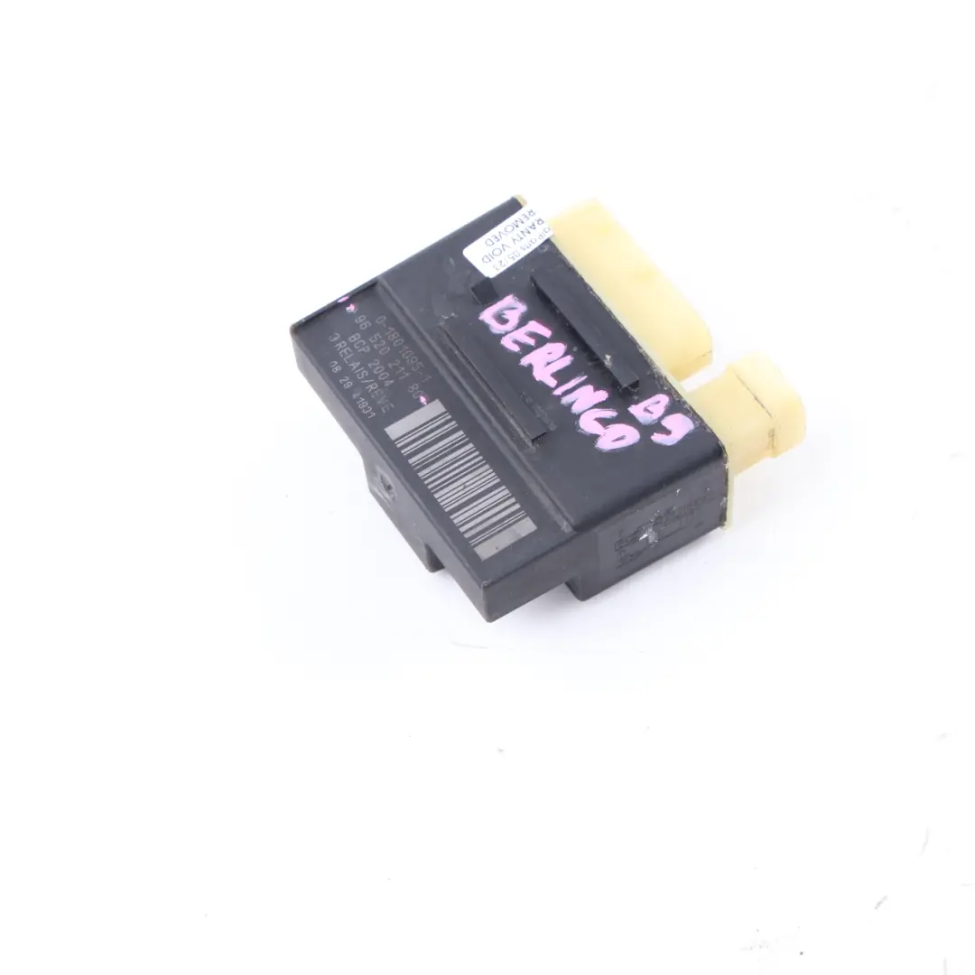  Citroen Berlingo Cooling Fan Relay Plug Control Module - SKU 9652021180 - Part number 9652021180