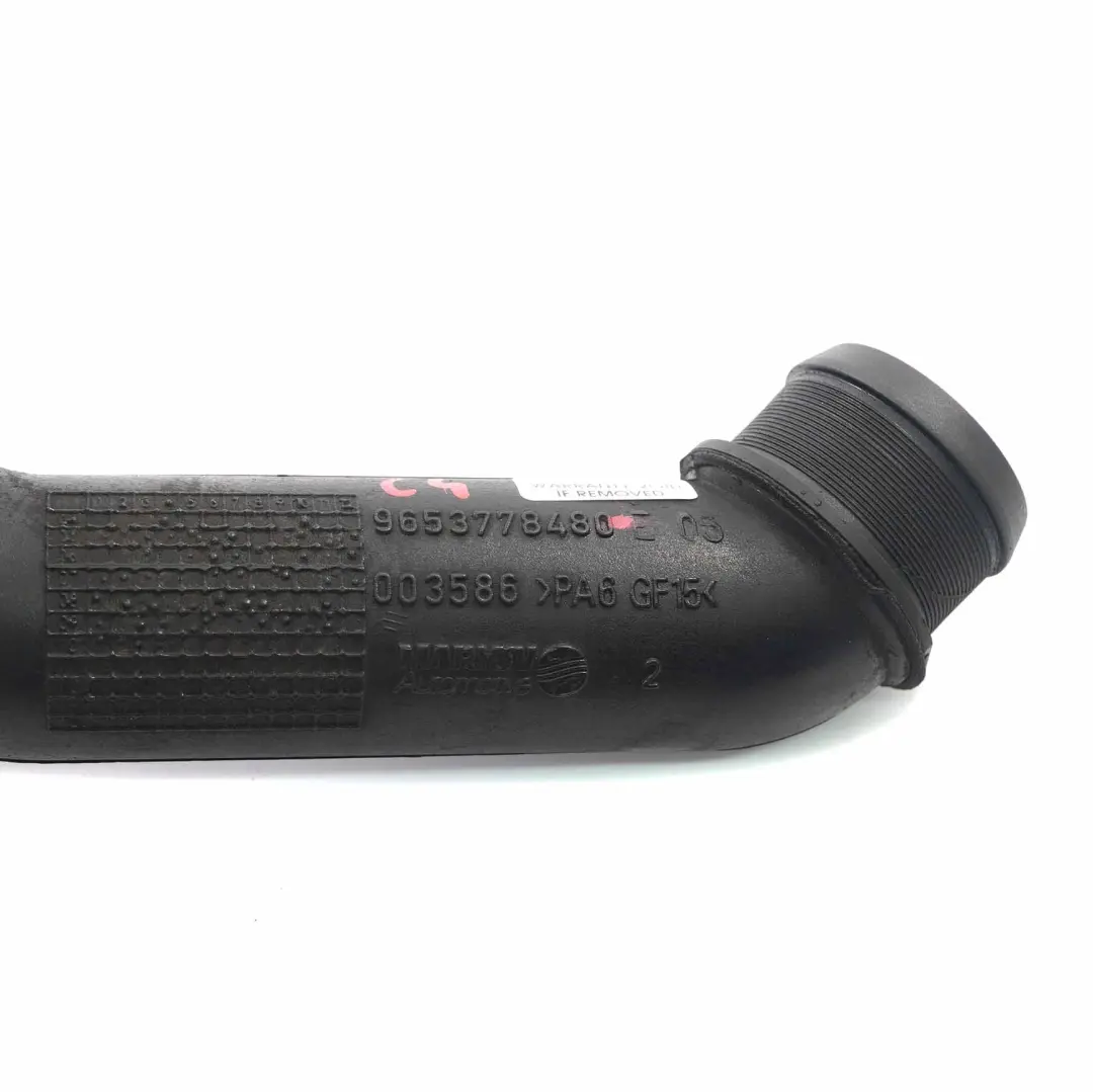  Citroen C4 Intercooler Hose Air Intake Pipe Resonator Diesel - SKU 9653778480 - Part number 9653778480