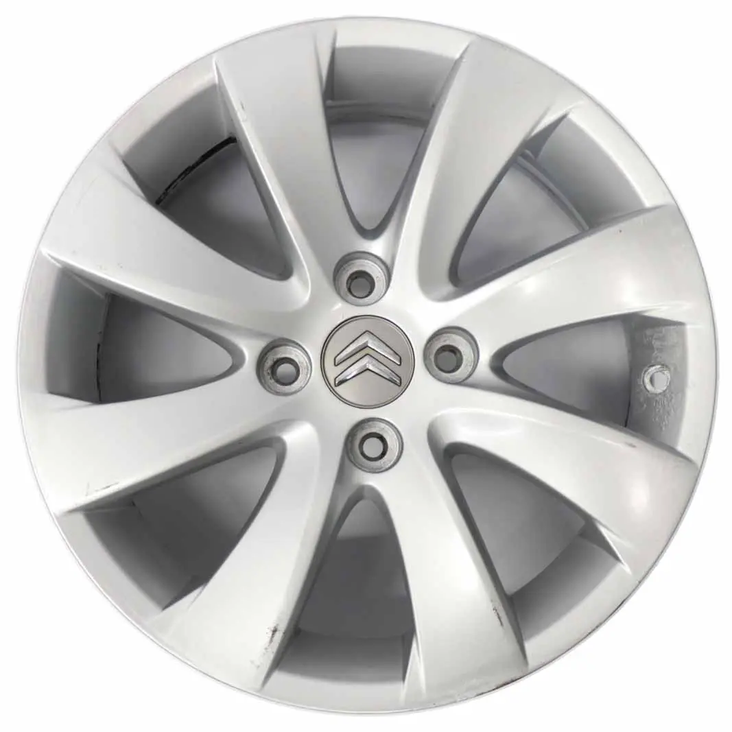Citroen C4 Picasso Silver Alloy Wheel Rim 16" ET:26 6,5J to with Part number 9654385880 Citroen C4 Picasso Silver Alloy Wheel Rim 16" ET:26 6,5J - SKU 9654385880-3 - Part number 9654385880
