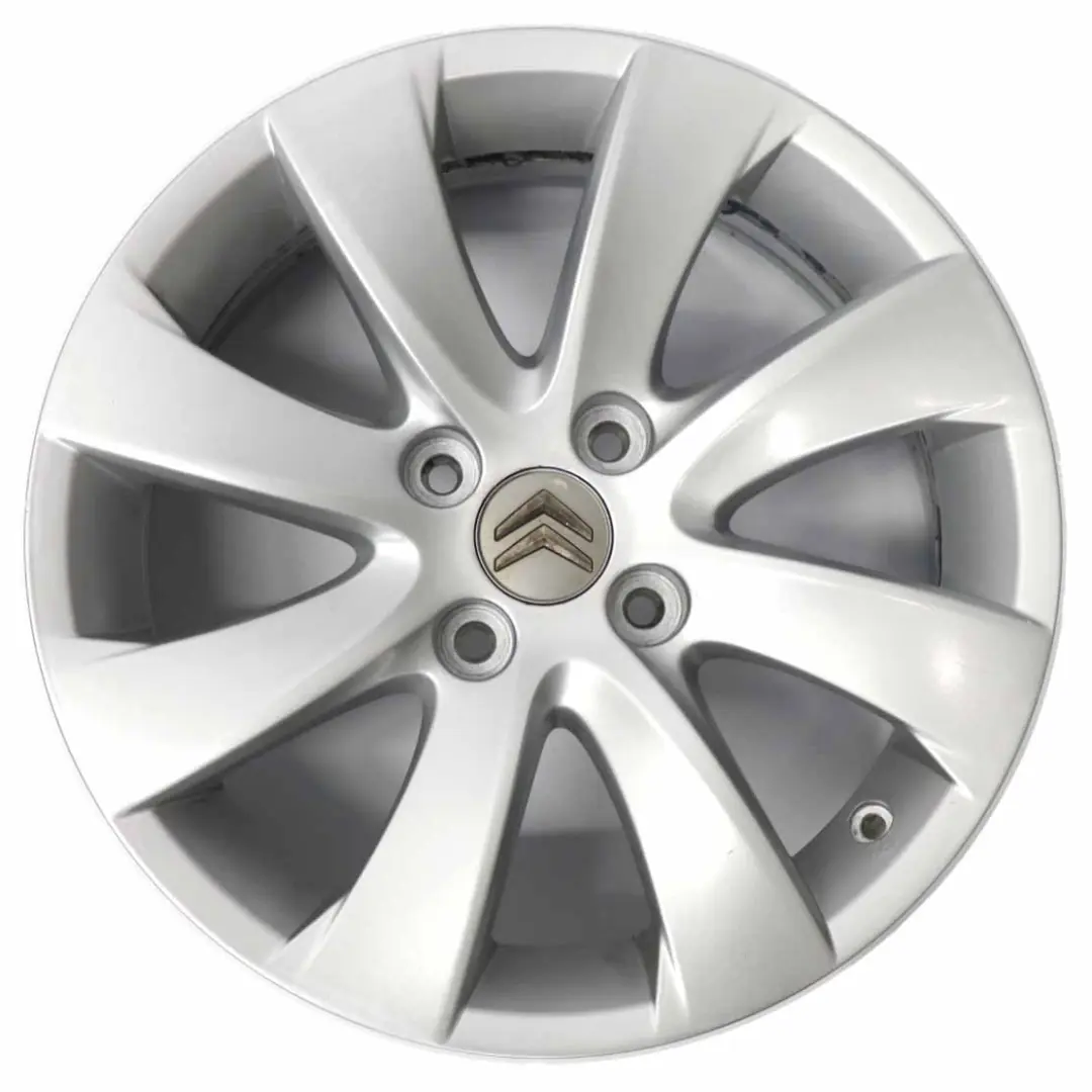 Citroen C4 Picasso Silver Alloy Wheel Rim 16" ET:26 6,5J to with Part number 9654385880 Citroen C4 Picasso Silver Alloy Wheel Rim 16" ET:26 6,5J - SKU 9654385880-4 - Part number 9654385880