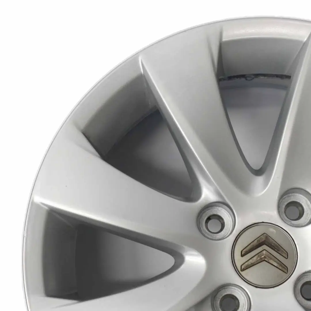 Citroen C4 Picasso Silver Alloy Wheel Rim 16" ET:26 6,5J to with Part number 9654385880 Citroen C4 Picasso Silver Alloy Wheel Rim 16" ET:26 6,5J - SKU 9654385880-4 - Part number 9654385880