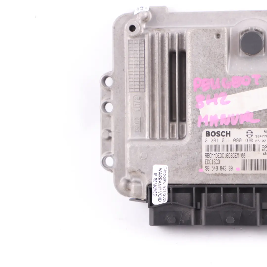 8HZ Engine Control Unit ECU Manual to Peugeot 307 1.4 HDI Diesel with Part number 9654984380 Peugeot 307 1.4 HDI Diesel 8HZ Engine Control Unit ECU Manual - SKU 9654984380 - Part number 9654984380