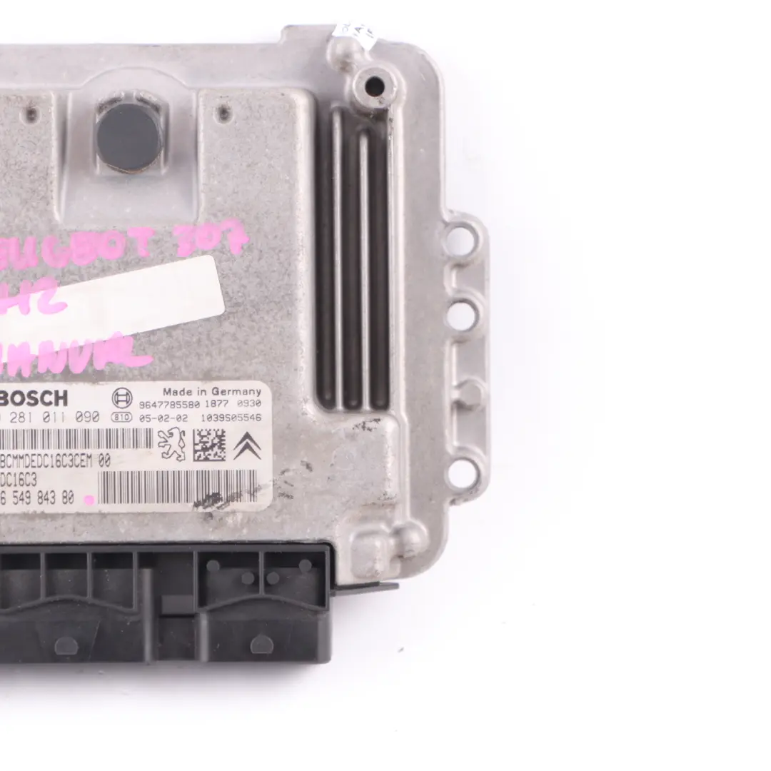 8HZ Engine Control Unit ECU Manual to Peugeot 307 1.4 HDI Diesel with Part number 9654984380 Peugeot 307 1.4 HDI Diesel 8HZ Engine Control Unit ECU Manual - SKU 9654984380 - Part number 9654984380
