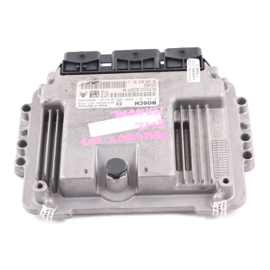 8HZ Engine Control Unit ECU Manual to Peugeot 307 1.4 HDI Diesel with Part number 9654984380 Peugeot 307 1.4 HDI Diesel 8HZ Engine Control Unit ECU Manual - SKU 9654984380 - Part number 9654984380