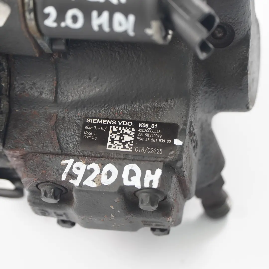 Pompe essence injection haute pression pour Peugeot Expert 2.0 HDI Diesel à propos du numéro de pièce 9658193980 Peugeot Expert 2.0 HDI Diesel Pompe essence injection haute pression - SKU 9658193980 - Numéro de pièce 9658193980