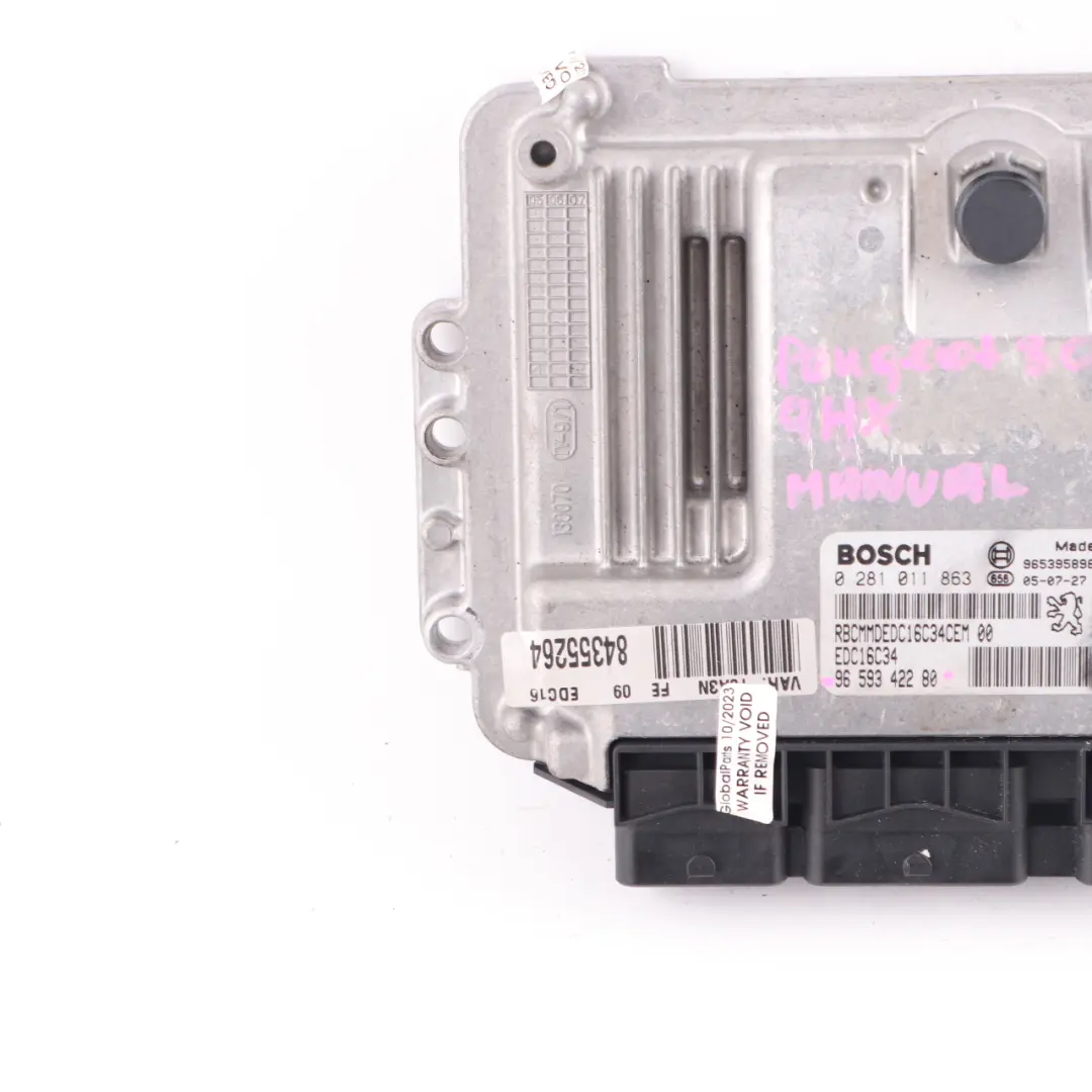 9HX 1.6 Diesel Engine Control Unit ECU Module Manual to Peugeot 307 with Part number 9659342280 Peugeot 307 9HX 1.6 Diesel Engine Control Unit ECU Module Manual - SKU 9659342280 - Part number 9659342280