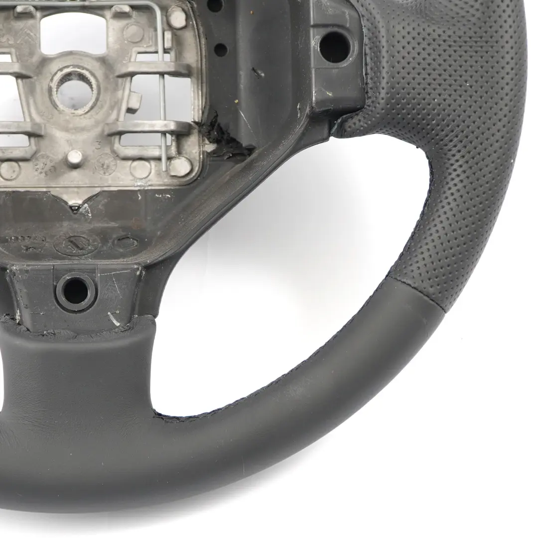 Peugeot 308 Steering Wheel NEW Black Leather - SKU 96598451ZD-1 - Part number 96598451ZD