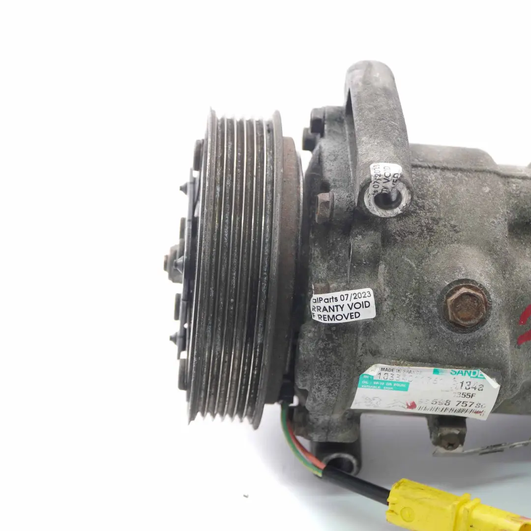  Compresor Aire Acondicionado Peugeot 207 Air Con A/C Pump - SKU 9659875780 - Número de pieza 9659875780