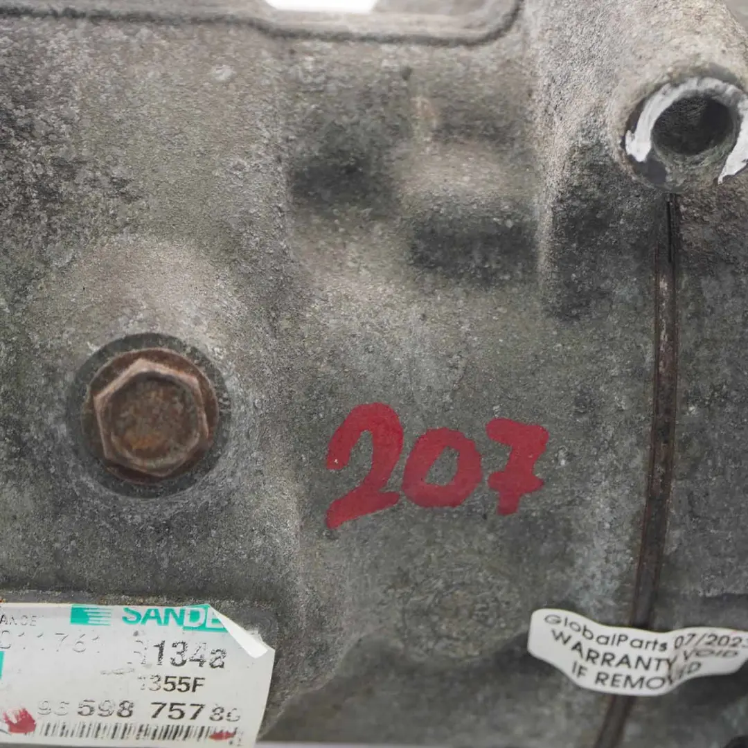 Peugeot 207 Air Conditioning Compressor Air Con A/C Pump - SKU 9659875780 - Part number 9659875780