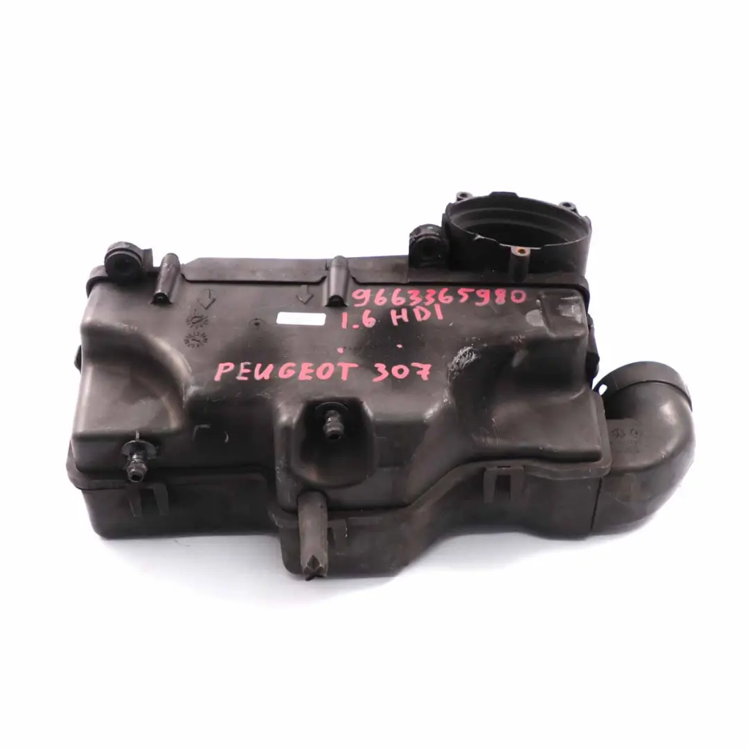 Peugeot 307 1.6 HDI Silenciador Admisión Filtro Aire Caja Silenciador - SKU 9663365980 - Número de pieza 9663365980
