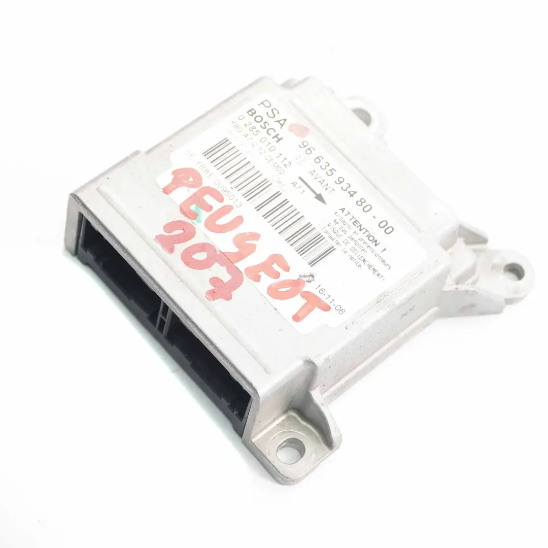 Peugeot 207 Airbag Modul ECU Steuergerät Airbag - SKU 9663593480 - Teilenummer 9663593480