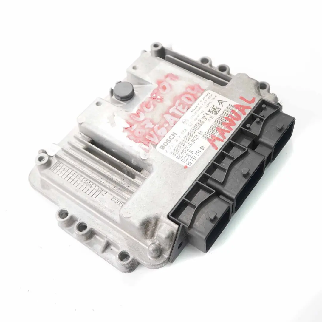 Peugeot 207 1.6 HDI 90HP DV6-ATED4 Engine Control Unit ECU Manual - SKU 9663755480 - Numéro de pièce 9663755480