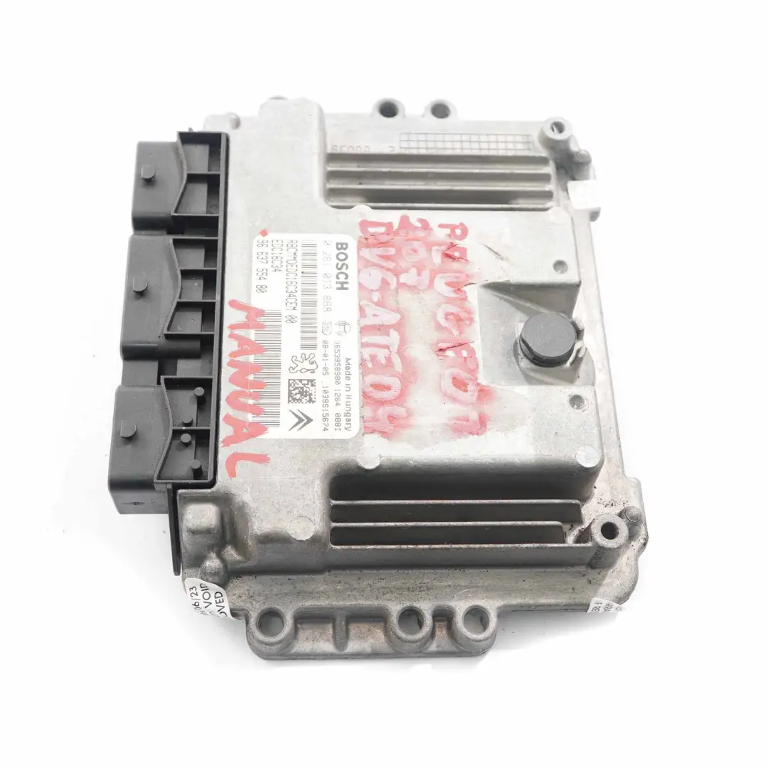 Peugeot 207 1.6 HDI 90HP DV6-ATED4 Engine Control Unit ECU Manual - SKU 9663755480 - Numéro de pièce 9663755480