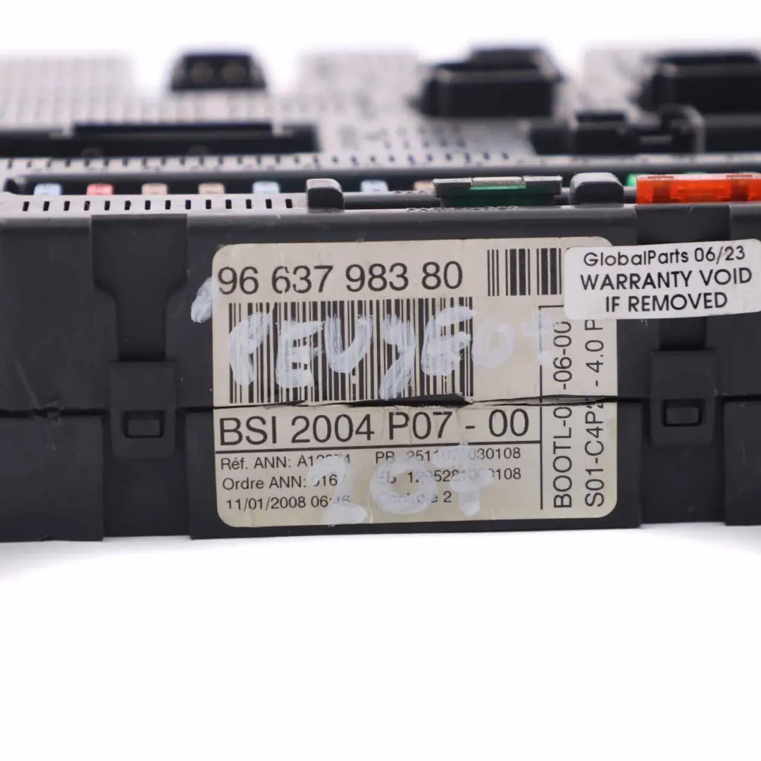 Peugeot 207 Fuse Box BSI Control Unit Module - SKU 9663798380 - Part number 9663798380