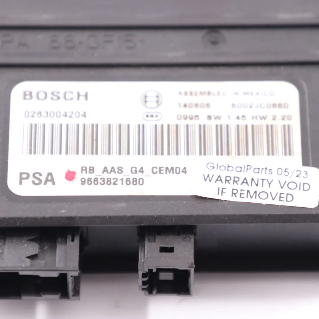 Citroen Berlingo Moduł Parkowania PDC do o numerze 9663821680 Citroen Berlingo Moduł Parkowania PDC - SKU 9663821680 - Numer Części 9663821680