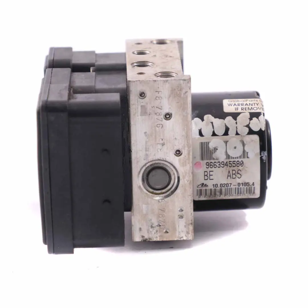 Peugeot 207 Brake Pump ABS Module Hydraulic Braking Control Unit - SKU 9663945580 - Part number 9663945580