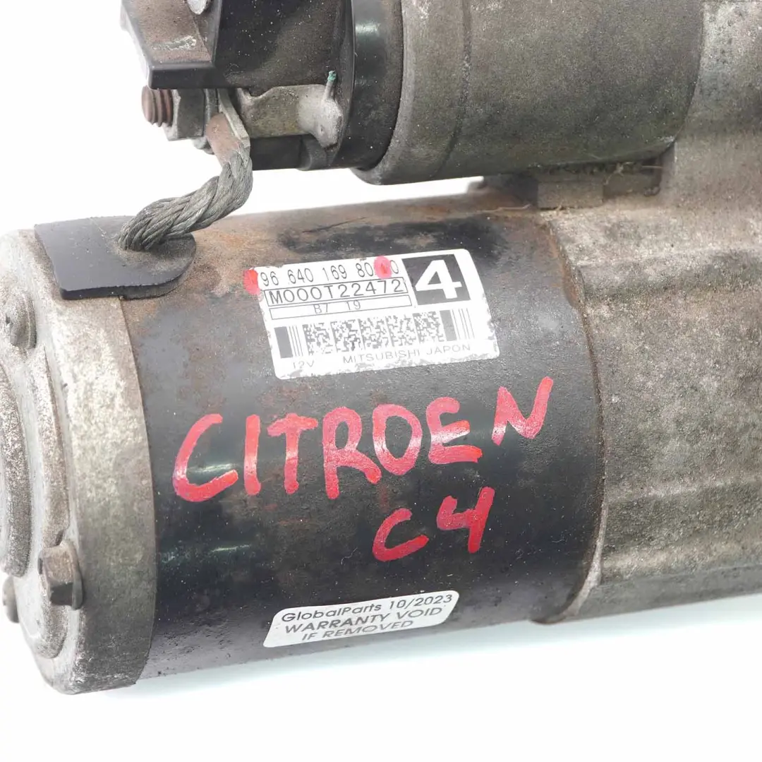  Citroen C4 Moteur de démarrage Moteur diesel Unité d'actionnement HDI - SKU 9664016980 - Numéro de pièce 9664016980