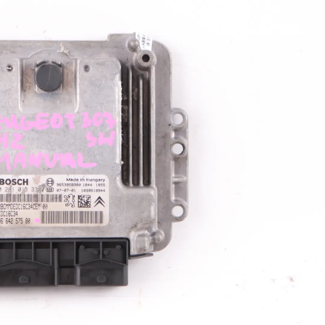 9HZ 1.6 Diesel Engine Control Unit ECU Module Manual to Peugeot 307 SW with Part number 9664257580 Peugeot 307 SW 9HZ 1.6 Diesel Engine Control Unit ECU Module Manual - SKU 9664257580 - Part number 9664257580